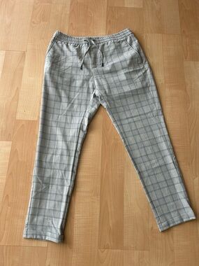 Zara Plaid Drawstring Joggers